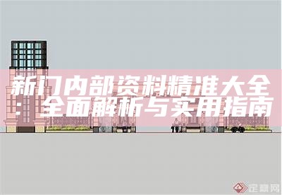 新门内部资料精准大全：全面解析与实用指南