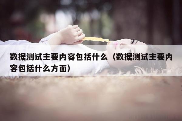 数据测试主要内容包括什么（数据测试主要内容包括什么方面）