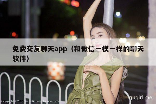 免费交友聊天app（和微信一模一样的聊天软件）