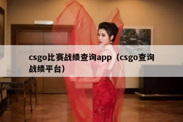 csgo比赛战绩查询app（csgo查询战绩平台）