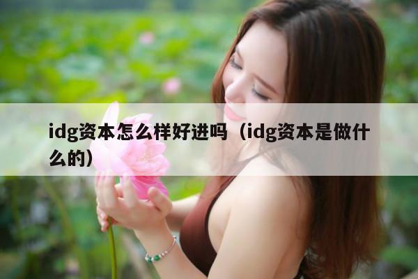 idg资本怎么样好进吗（idg资本是做什么的）