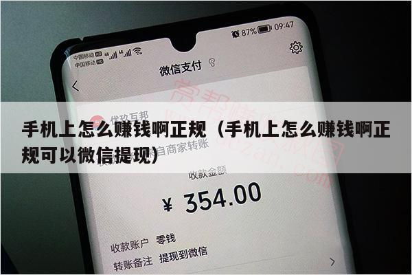 手机上怎么赚钱啊正规（手机上怎么赚钱啊正规可以微信提现）