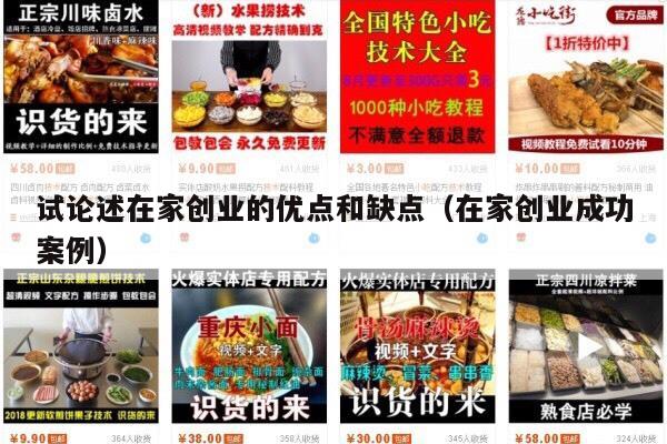 试论述在家创业的优点和缺点（在家创业成功案例）