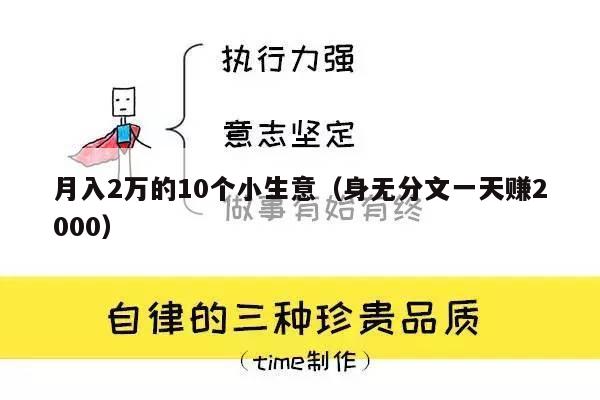 月入2万的10个小生意（身无分文一天赚2000）