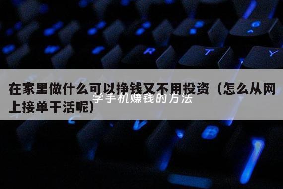 在家里做什么可以挣钱又不用投资（怎么从网上接单干活呢）