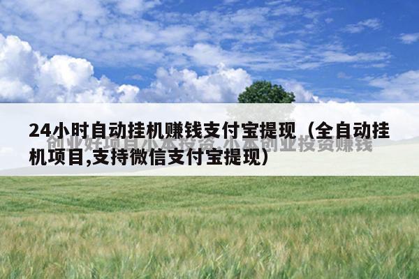 24小时自动挂机赚钱支付宝提现（全自动挂机项目,支持微信支付宝提现）